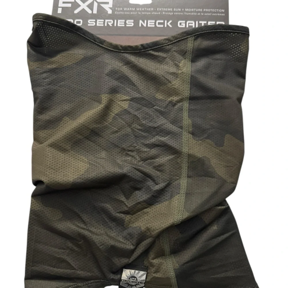 FXR Pro Series Army Camo UPF Neck Gaiter Sun Protection Breathable Mask NWT